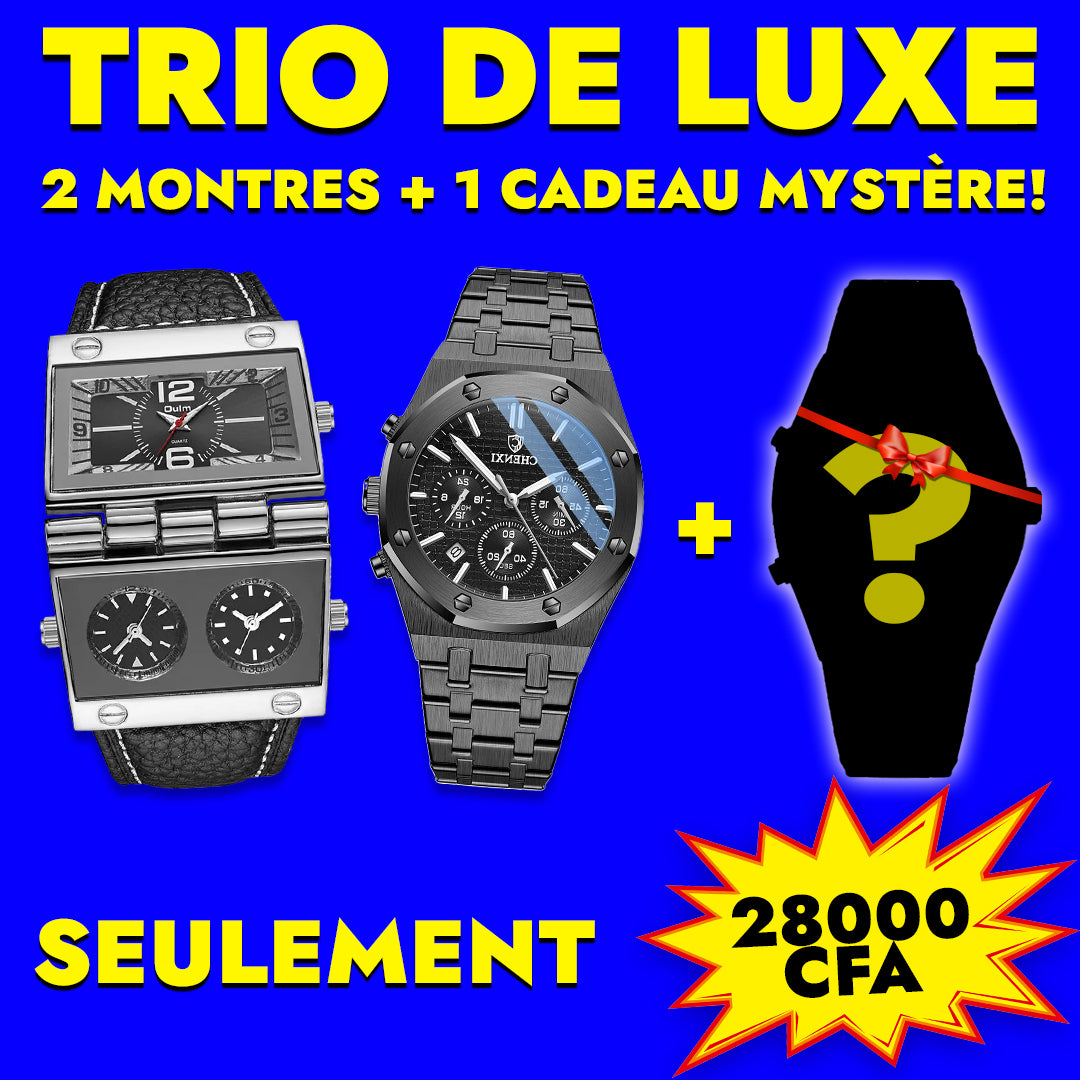 Pack Trio - 3 Montres de luxe+Montre cadeau mystère⏳ 24h-GB
