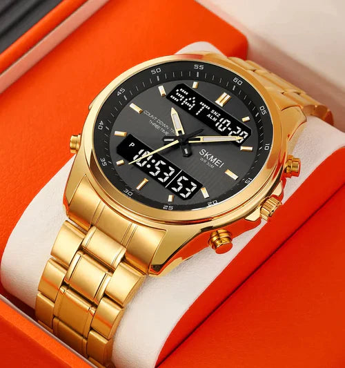 MONTRE DE LUXE SKMEI DORÉ ROND