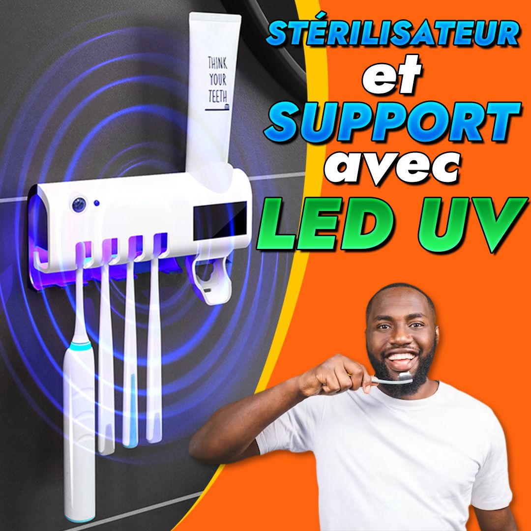 Stérilisateur et support de brosse à dents avec LED UV-GNK