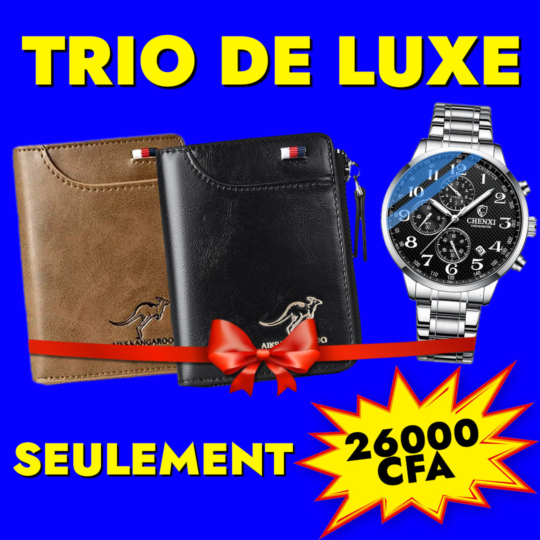 Pack Trio - 2 Portefeuille +1 Montres de luxe⏳ 24h-ci