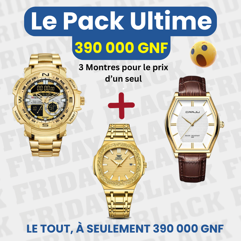 Pack Ultime =Montre CRRJU +MIZUMS MONTRE+Montre OPK-GNK