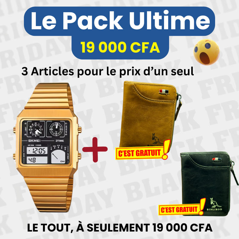 Pack Ultime = SKME 2024 Montre+Portefeuille Protection RFID