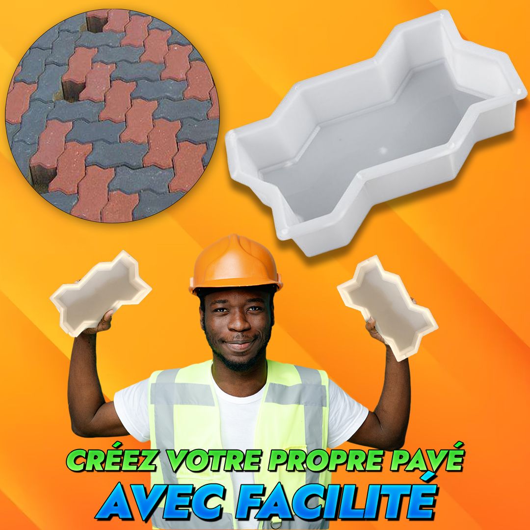 Moule en brique zig zag de béton réutilisable en forme de vague-GB