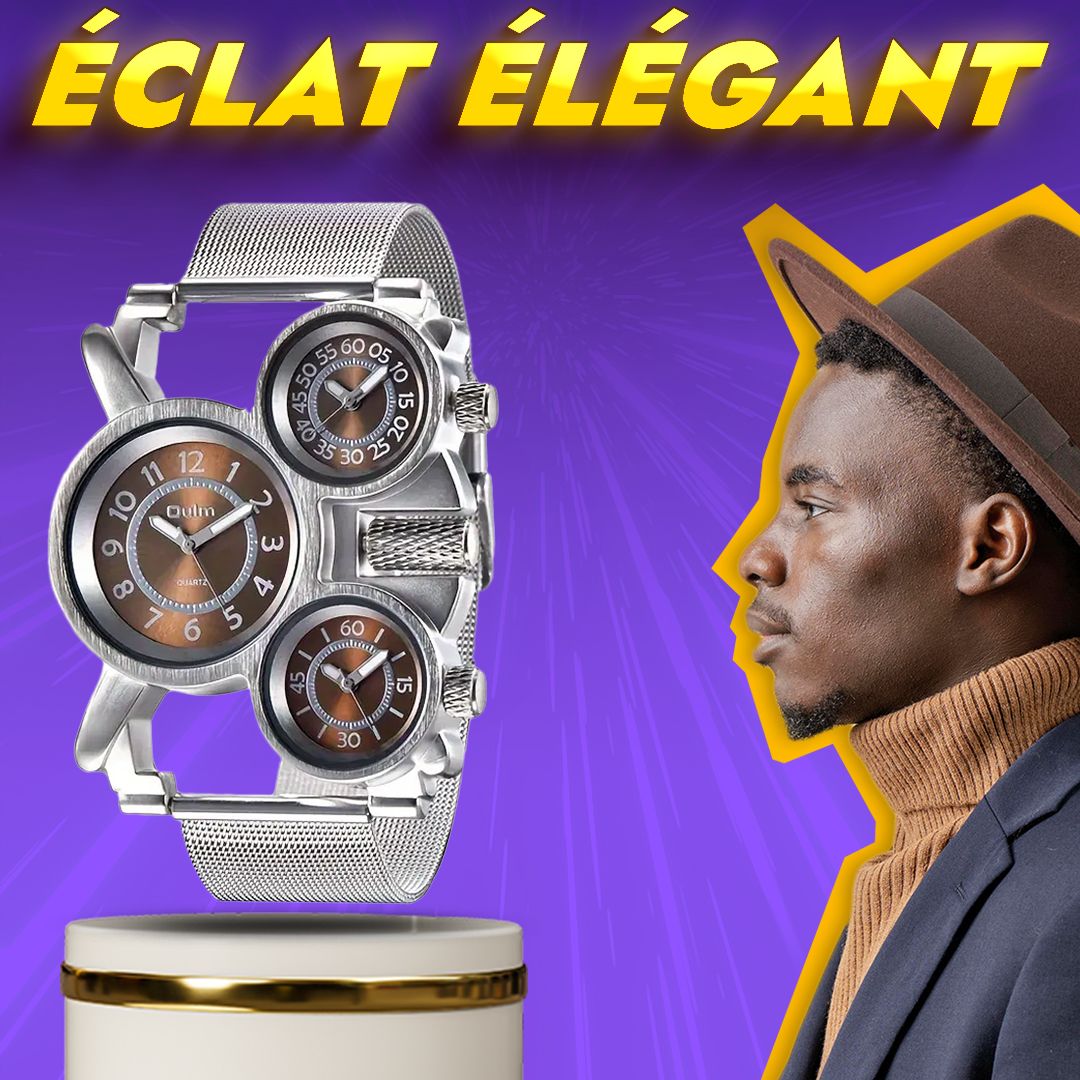 Oulm Mesh Steel Montre pour homme-RDC