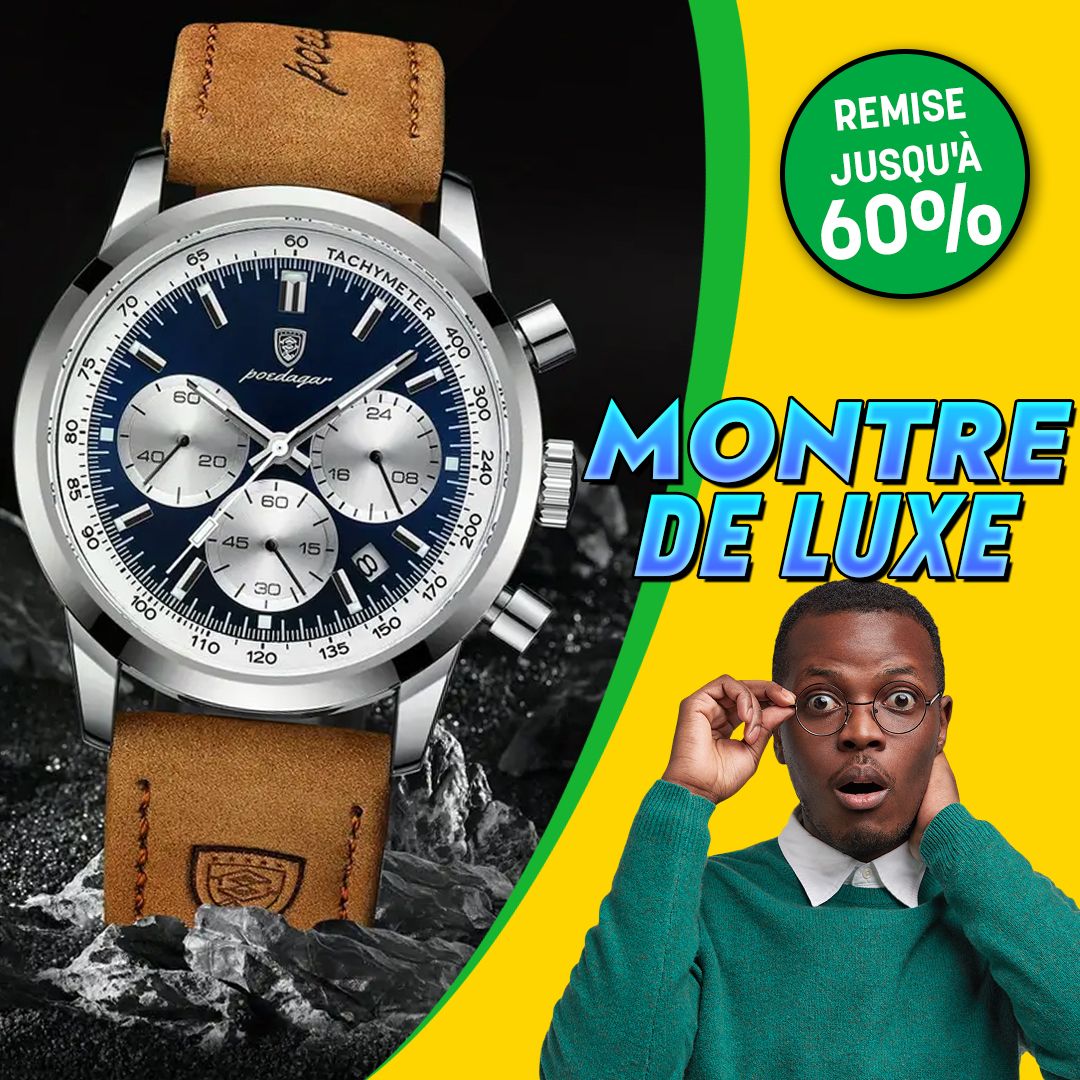 Montres de luxe pour homme POEDAGAR  cuir-SN