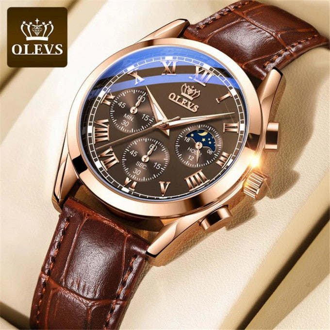 Montres de luxe pour homme - OLEVS - Marron-CNG